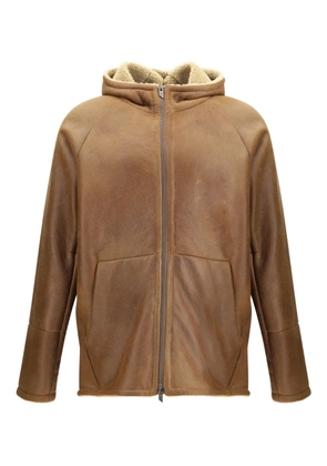 Salvatore Santoro hooded shearling jacket - Brown