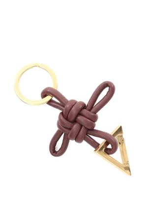 Bottega Veneta Pre-Owned 2020s triangle-knot leather keyring - Gold