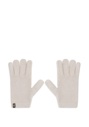 Moorer knitted cashmere gloves - Neutrals