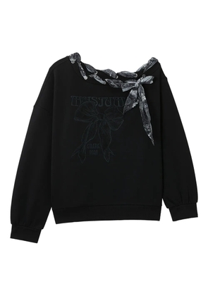 Musium Div. bow appliqué sweatshirt - Black