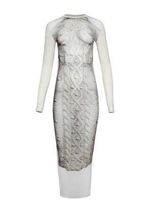 Jean Paul Gaultier Madonna-knit mesh dress - White