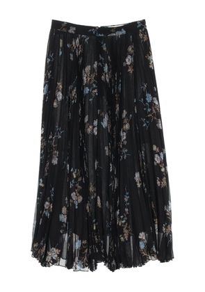 Celine Pre-Owned 2010s pleated floral-print skirt - Black