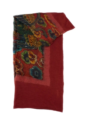 MIRROR IN THE SKY floral scarf - Red