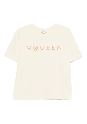 Alexander McQueen logo T-shirt - Neutrals