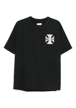 RHUDE cross-embellished T-shirt - Black