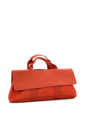 Hermès Pre-Owned Valparaiso East West Bag Toile and Leather PM satchel - Orange