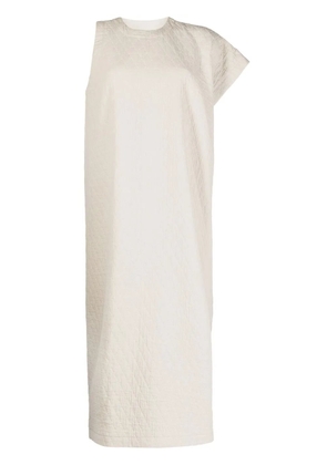 Uma Wang asymmetric quilted T-shirt dress - Brown