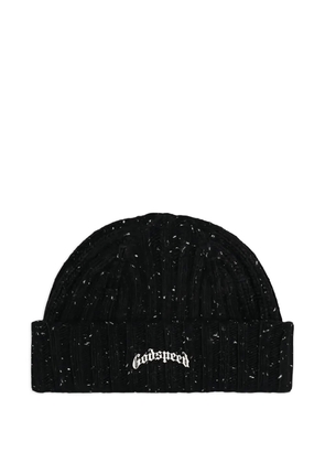 GODSPEED OG logo-emblem beanie hat - Black