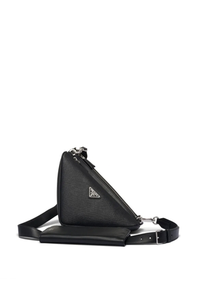 Prada Triangle Saffiano-leather shoulder bag - Black