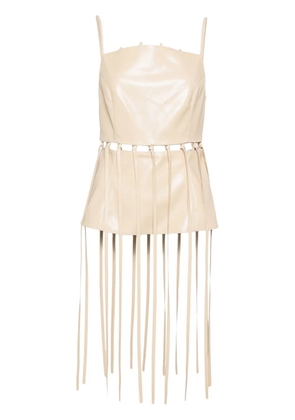 Nanushka Citta faux-leather top - Neutrals