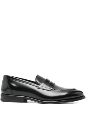 Henderson Baracco penny-strap stitch-detail loafers - Black