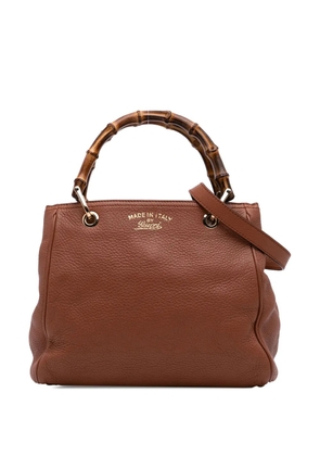 Gucci Pre-Owned 2016-2025 Small Calfskin Bamboo Shopper satchel - Brown