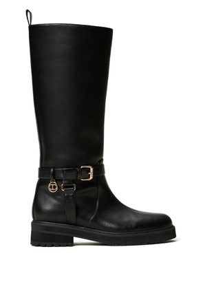 TWINSET 40mm Oval T leather boots - Black