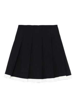 SHUSHU/TONG wool pleated skirt - Blue