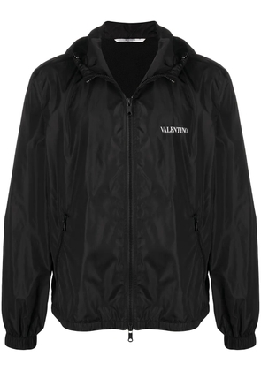 Valentino Garavani hooded logo jacket - Black