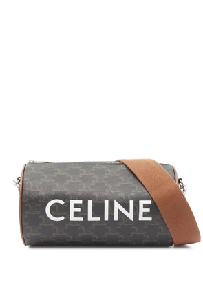 Celine Pre-Owned 2010s Triomphe monogram cylindrical shoulder bag - Brown