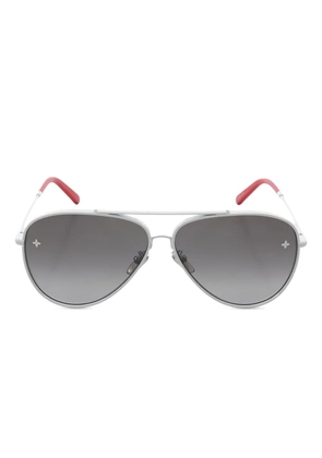 Louis Vuitton Pre-Owned 2010s Pilot monogram-detail sunglasses - White