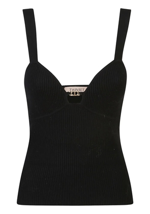TWINSET logo-embellished knitted top - Black