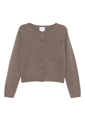 Reformation Clara cashmere crew-neck cardigan - Brown
