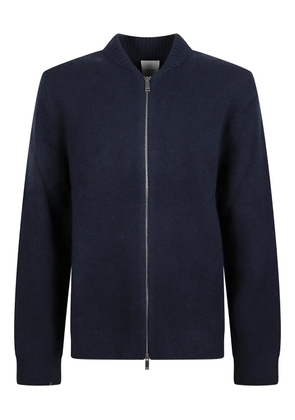 Calvin Klein zip ribbed-collar cardigan - Blue