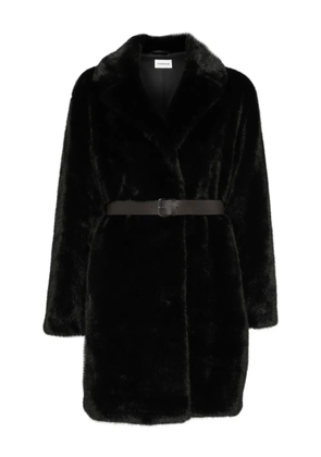 P.A.R.O.S.H. belted faux-fur coat - Black