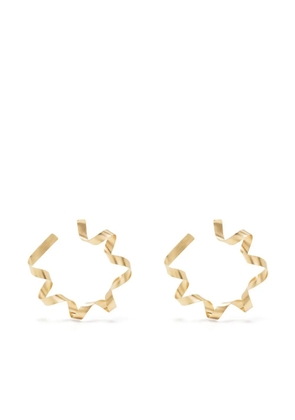 Completedworks twist-detail hoop earrings - Gold