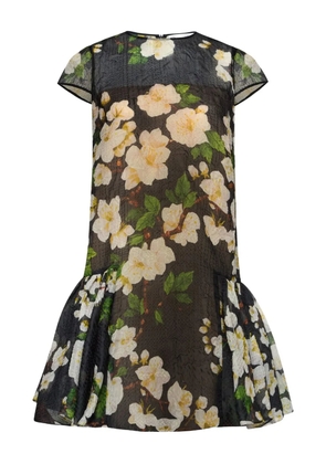 Oscar de la Renta silk mini dress - Blue