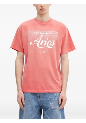 Aries logo-print T-shirt - Red