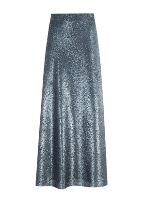 Herno sequinned midi skirt - Blue