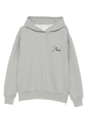 RHUDE logo-embroidery hoodie - Grey