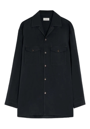 LEMAIRE notched-collar fla-pocket shirt - Black