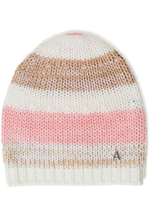TWINSET striped beanie - Neutrals