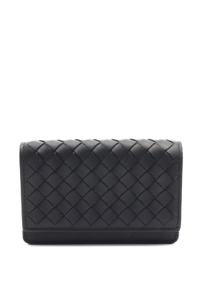 Bottega Veneta Pre-Owned 2020s Intrecciato leather card holder - Black