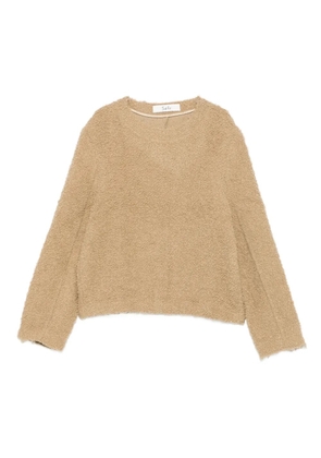 Séfr V-neck textured sweater - BEIGE