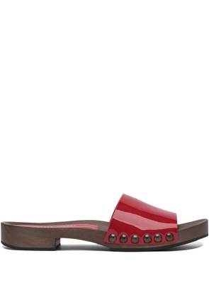 Miu Miu patent-leather studded sandals - Red