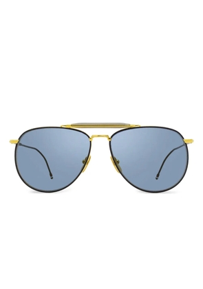 Thom Browne Eyewear pilot-frame metal sunglasses - Gold