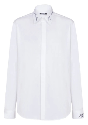 Balmain embroidered-collar shirt - White