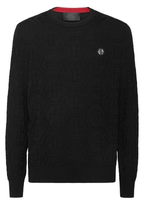 Philipp Plein logo-patch sweatshirt - Black