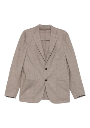 Corneliani notched-lapels pocketed jacket - Brown