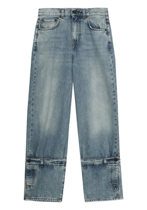 Haikure logo-patch straight jeans - Blue