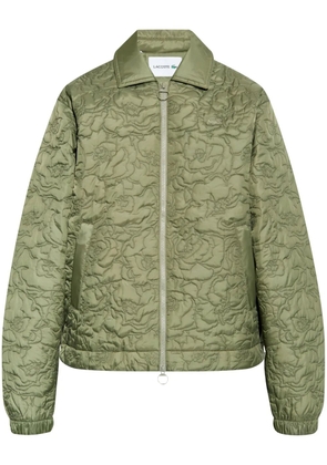 Lacoste floral-quilted jacket - Green