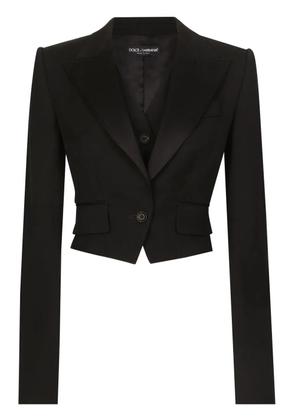 Dolce & Gabbana gabardine cropped jacket - Black