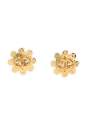 CHANEL Pre-Owned 1986-1988 CC logo earrings - Gold