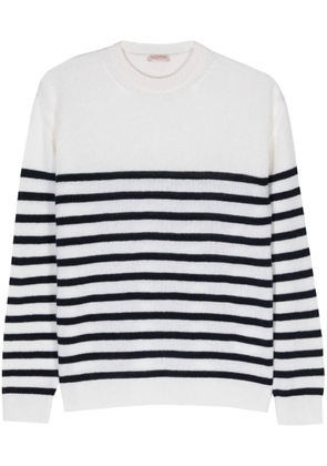 Valentino Garavani striped cashmere jumper - White