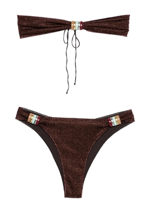 Oséree glitter embellished beachwear - Brown