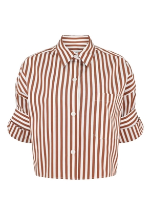 TWP striped short-sleeve shirt - Neutrals