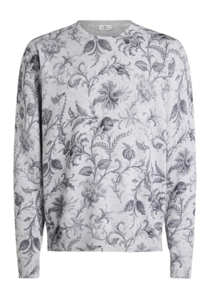 ETRO flora- motif sweater - Grey