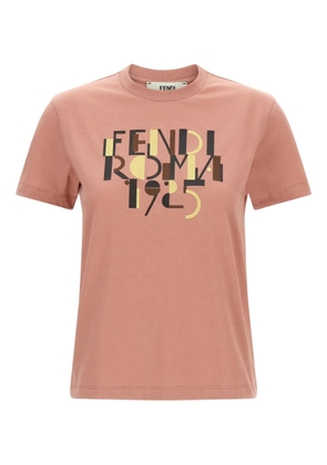 FENDI embroidered T-shirt - Pink