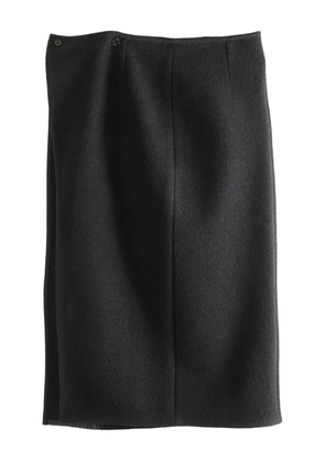 Rier wool midi skirt - Black