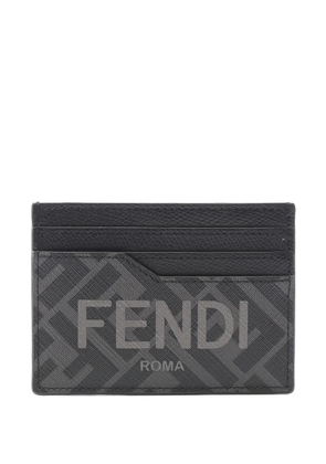 Fendi Pre-Owned 2020s Zucca logo-print card holder - Black